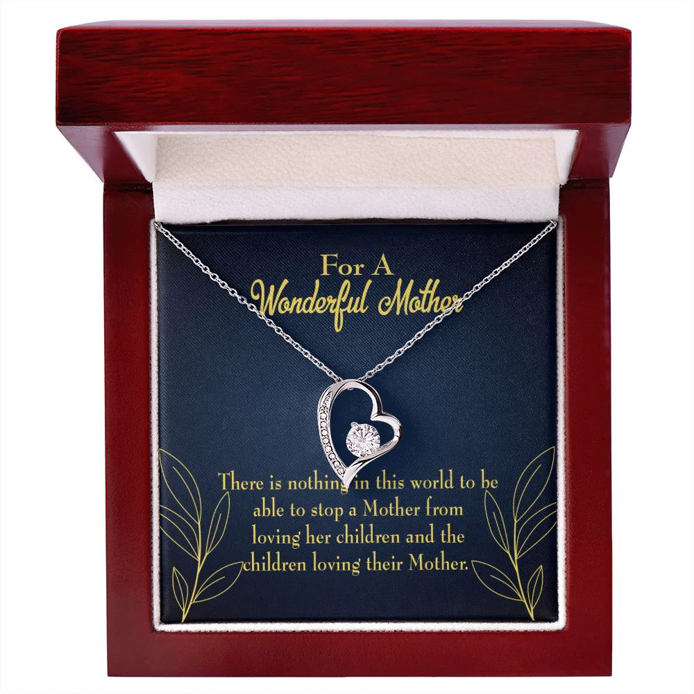 Loved Forever Love CZ Heart Necklace Yellow Gold Standard Box